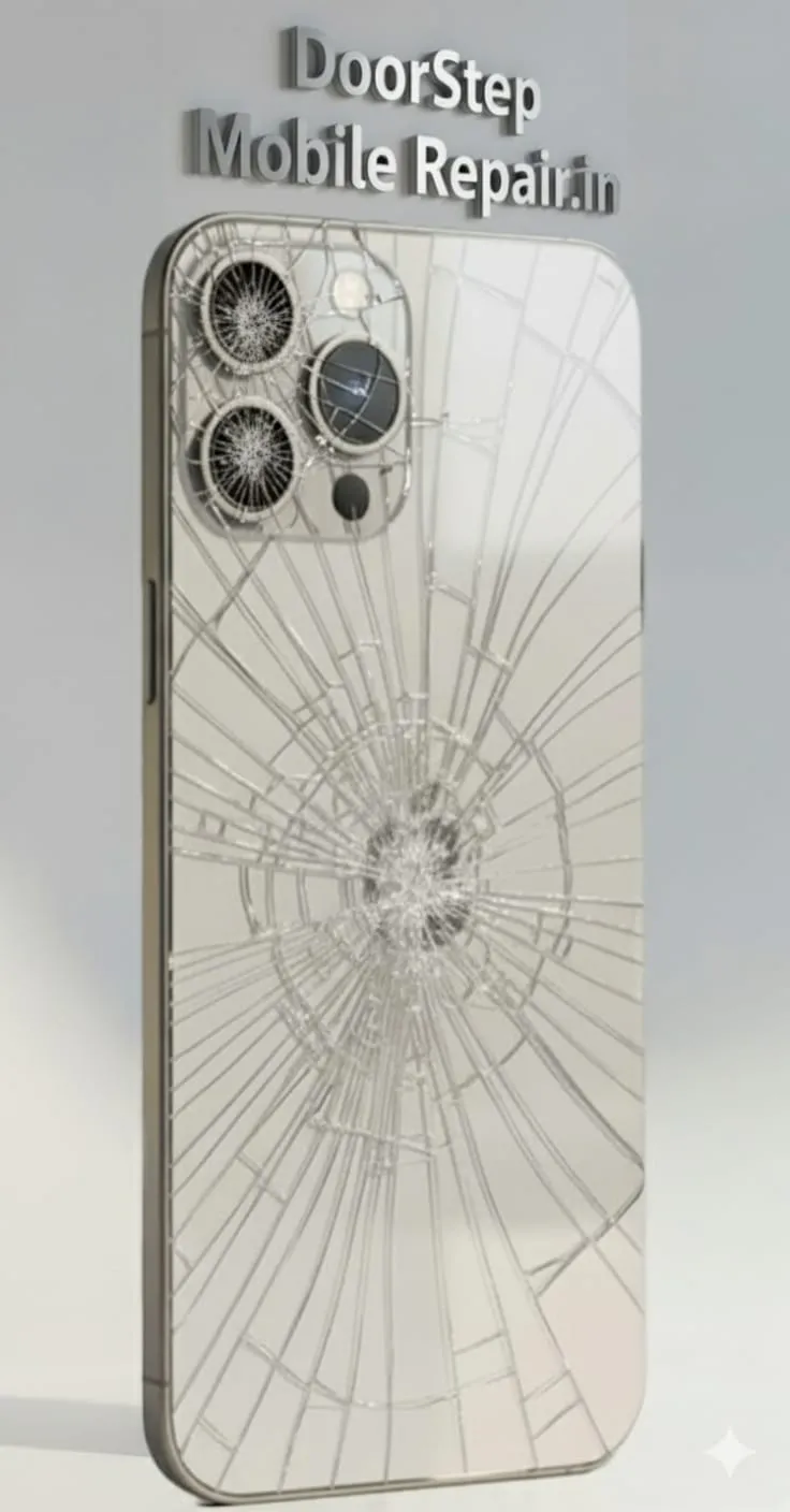 Cracked iPhone 15 Pro Back Glass