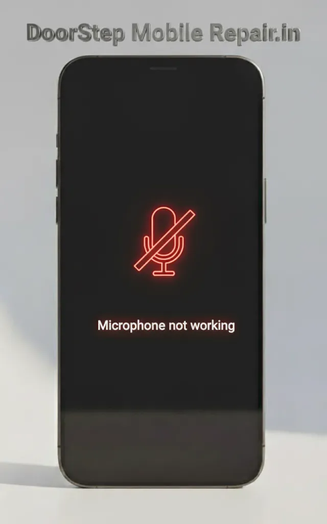 Cracked iPhone 15 Microphone