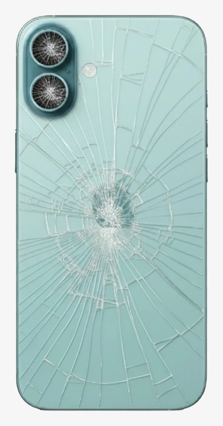 Cracked iPhone 17 Back Glass