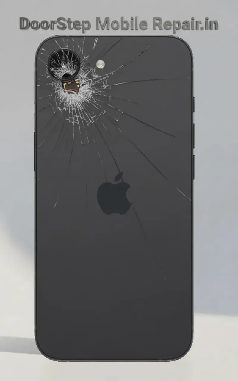 Cracked iPhone Xs Back Glass
